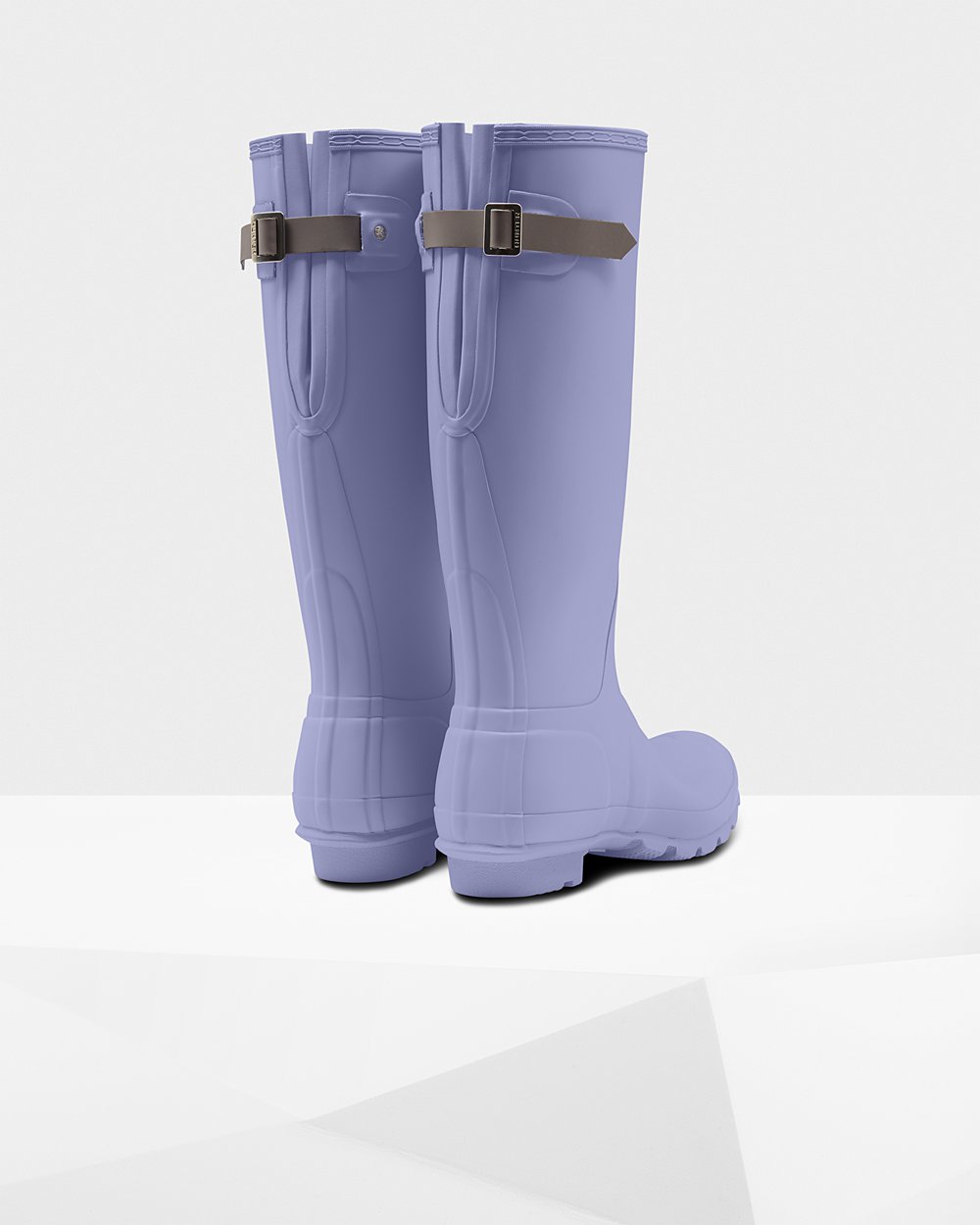 Womens Tall Rain Boots - Hunter Original Back Adjustable (54HNQUYML) - Purple